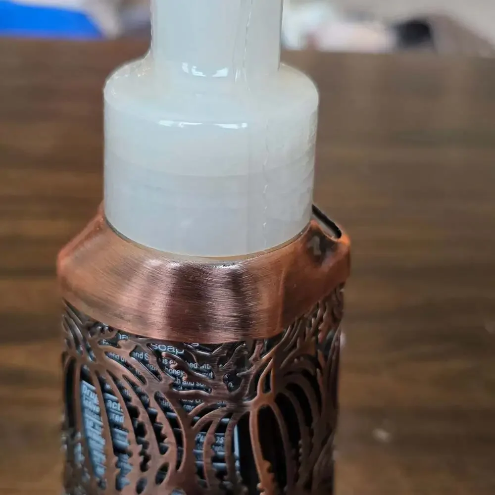 Bath & Body Works Metal Soap Dispenser Sleeve Holder - Bronze/Copper Pumpkin